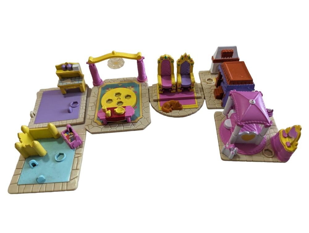 Vtg Polly Pocket My Pretty Dollhouse Furniture Pieces Rooms Galoob 1994 Lot